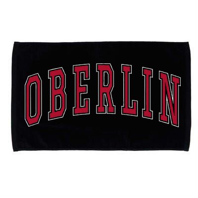 Oberlin Ohio Souvenir College Style Red Text Microfiber Hand Towel