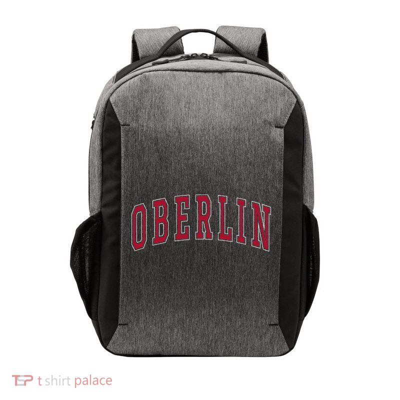 Oberlin Ohio Souvenir College Style Red Text Vector Backpack