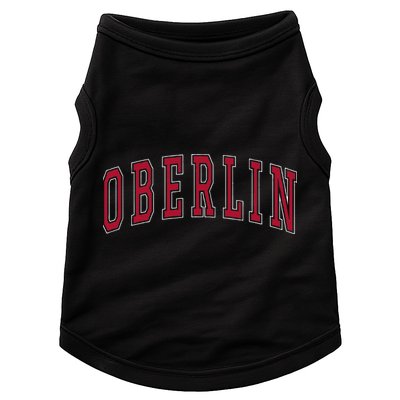 Oberlin Ohio Souvenir College Style Red Text Doggie Tank