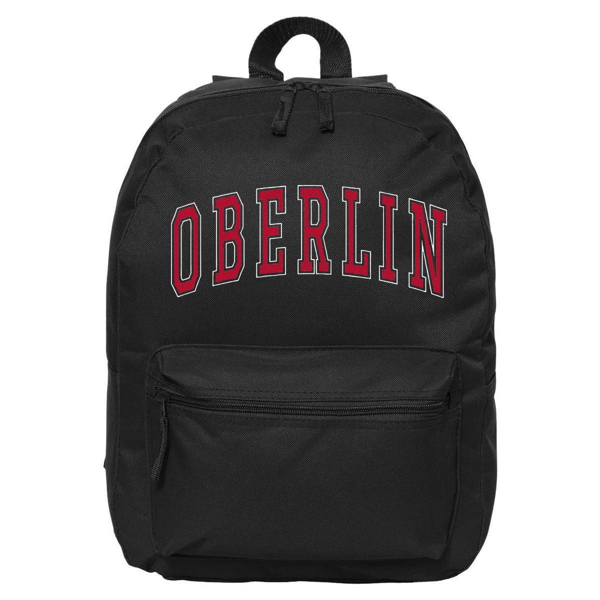 Oberlin Ohio Souvenir College Style Red Text 16 in Basic Backpack