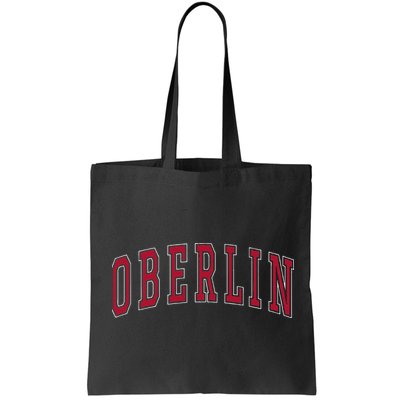 Oberlin Ohio Souvenir College Style Red Text Bag