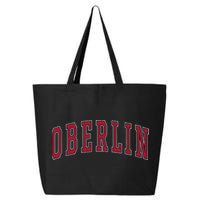 Oberlin Ohio Souvenir College Style Red Text 25L Jumbo Tote