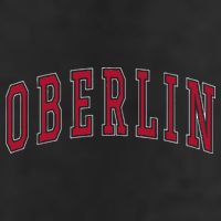 Oberlin Ohio Souvenir College Style Red Text Golf Towel