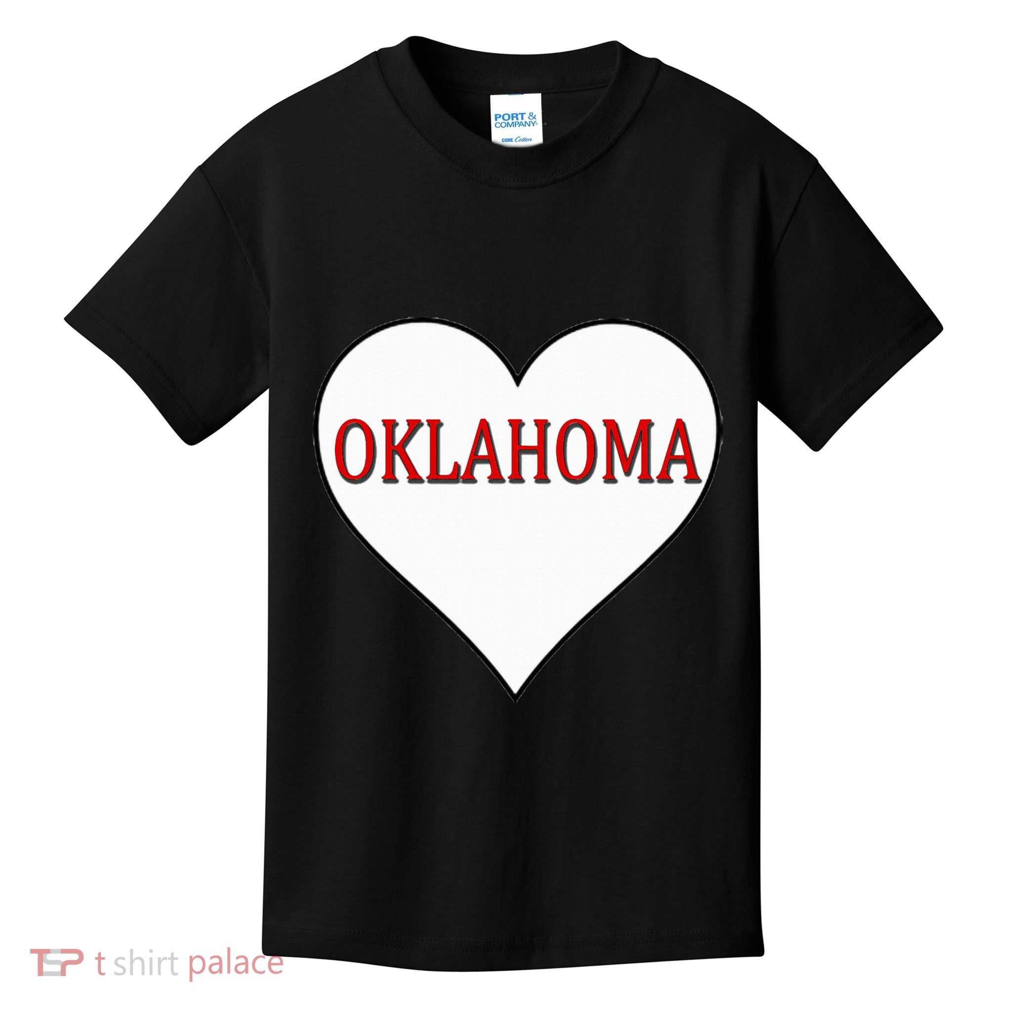 Oklahoma Ok Sports Sooner State Heart Kids T-Shirt