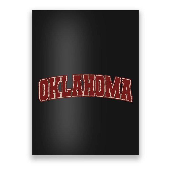 Oklahoma Ok State Varsity Style Faded Design Poster