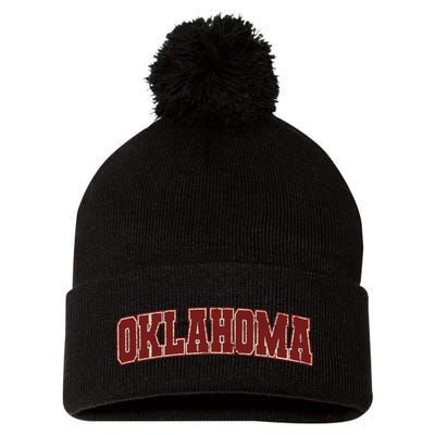 Oklahoma Ok State Varsity Style Faded Design Pom Pom 12in Knit Beanie