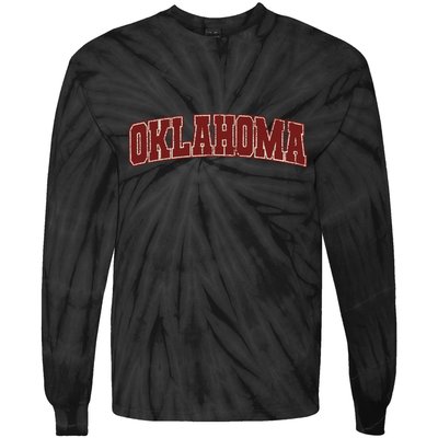 Oklahoma Ok State Varsity Style Faded Design Tie-Dye Long Sleeve Shirt