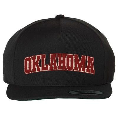 Oklahoma Ok State Varsity Style Faded Design Wool Snapback Cap