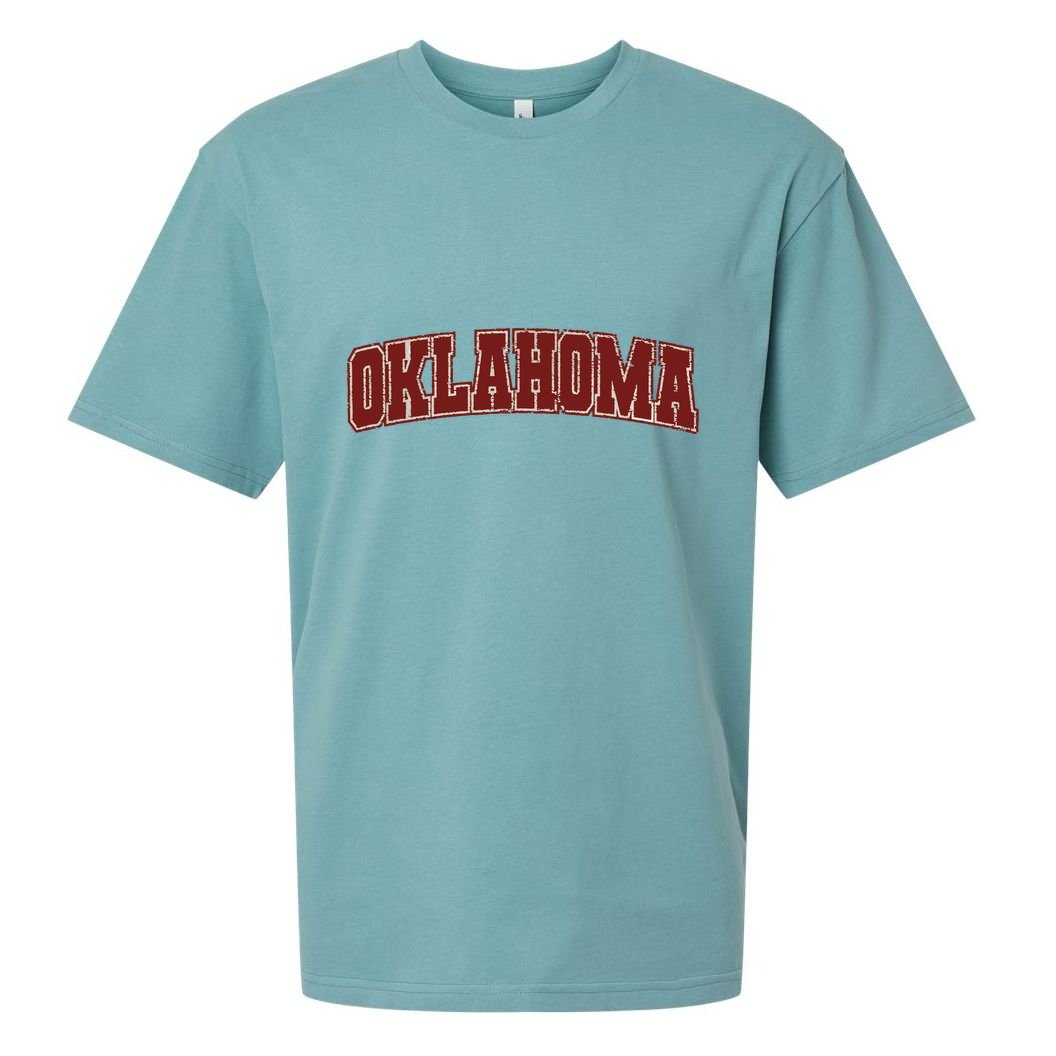 Oklahoma Ok State Varsity Style Faded Design Sueded Cloud Jersey T-Shirt
