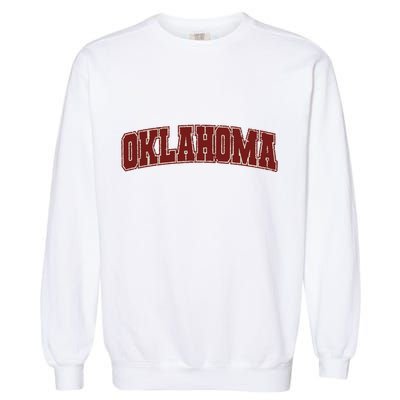 Oklahoma Ok State Varsity Style Faded Design Garment-Dyed Sweatshirt