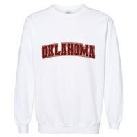 Oklahoma Ok State Varsity Style Faded Design Garment-Dyed Sweatshirt