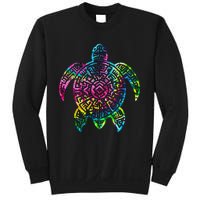 Ocean Odyssey Tie Dye Tribal Tides Sea Turtle Sweatshirt