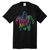 Ocean Odyssey Tie Dye Tribal Tides Sea Turtle Tall T-Shirt