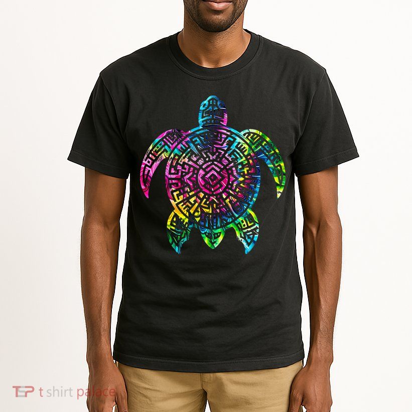 Ocean Odyssey Tie Dye Tribal Tides Sea Turtle Tall T-Shirt