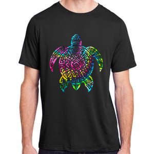 Ocean Odyssey Tie Dye Tribal Tides Sea Turtle Adult ChromaSoft Performance T-Shirt