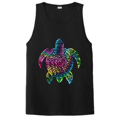 Ocean Odyssey Tie Dye Tribal Tides Sea Turtle PosiCharge Competitor Tank