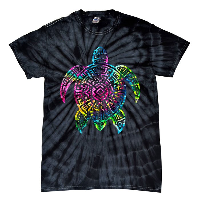 Ocean Odyssey Tie Dye Tribal Tides Sea Turtle Tie-Dye T-Shirt