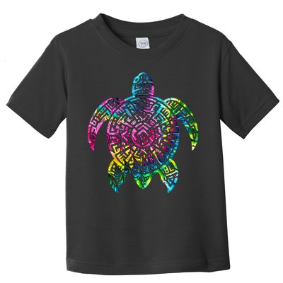 Ocean Odyssey Tie Dye Tribal Tides Sea Turtle Toddler T-Shirt