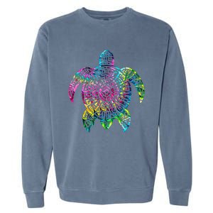 Ocean Odyssey Tie Dye Tribal Tides Sea Turtle Garment-Dyed Sweatshirt