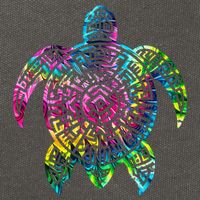 Ocean Odyssey Tie Dye Tribal Tides Sea Turtle Cotton Canvas Backpack