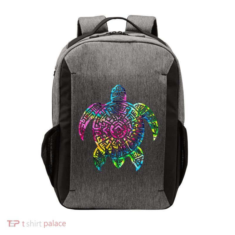 Ocean Odyssey Tie Dye Tribal Tides Sea Turtle Vector Backpack