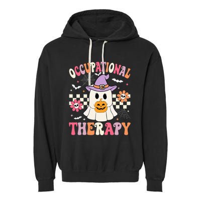 Ot Occupational Therapy Halloween Garment-Dyed Fleece Hoodie