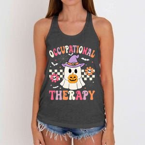 Ot Occupational Therapy Halloween Women's Knotted Racerback Tank