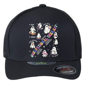 Ot Occupational Therapy Therapist Halloween Spooky Flexfit Unipanel Trucker Cap