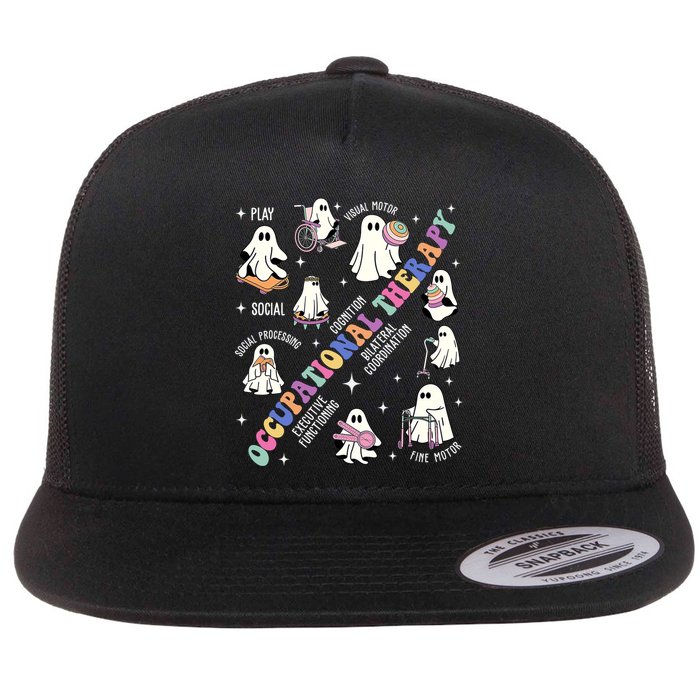 Ot Occupational Therapy Therapist Halloween Spooky Flatbill Hat