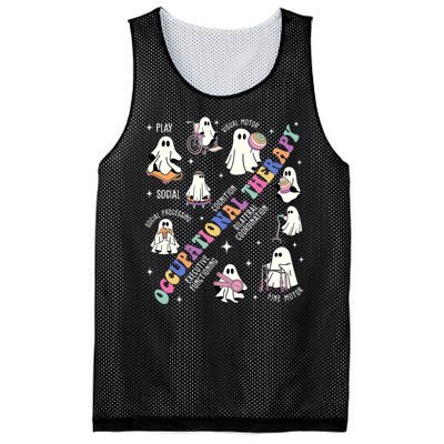 Ot Occupational Therapy Therapist Halloween Spooky Mesh Reversible Basketball Jersey Tank