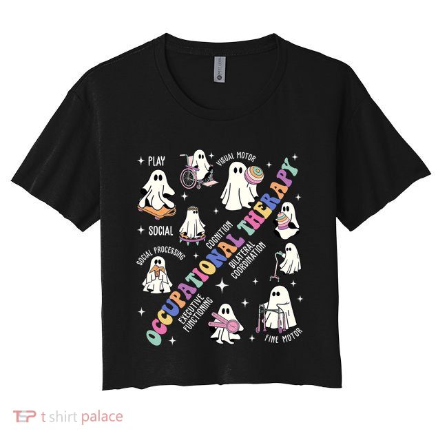 Ot Occupational Therapy Therapist Halloween Spooky Crop Top