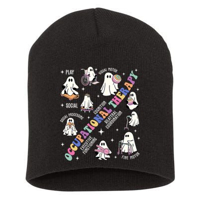 Ot Occupational Therapy Therapist Halloween Spooky Short Acrylic Beanie
