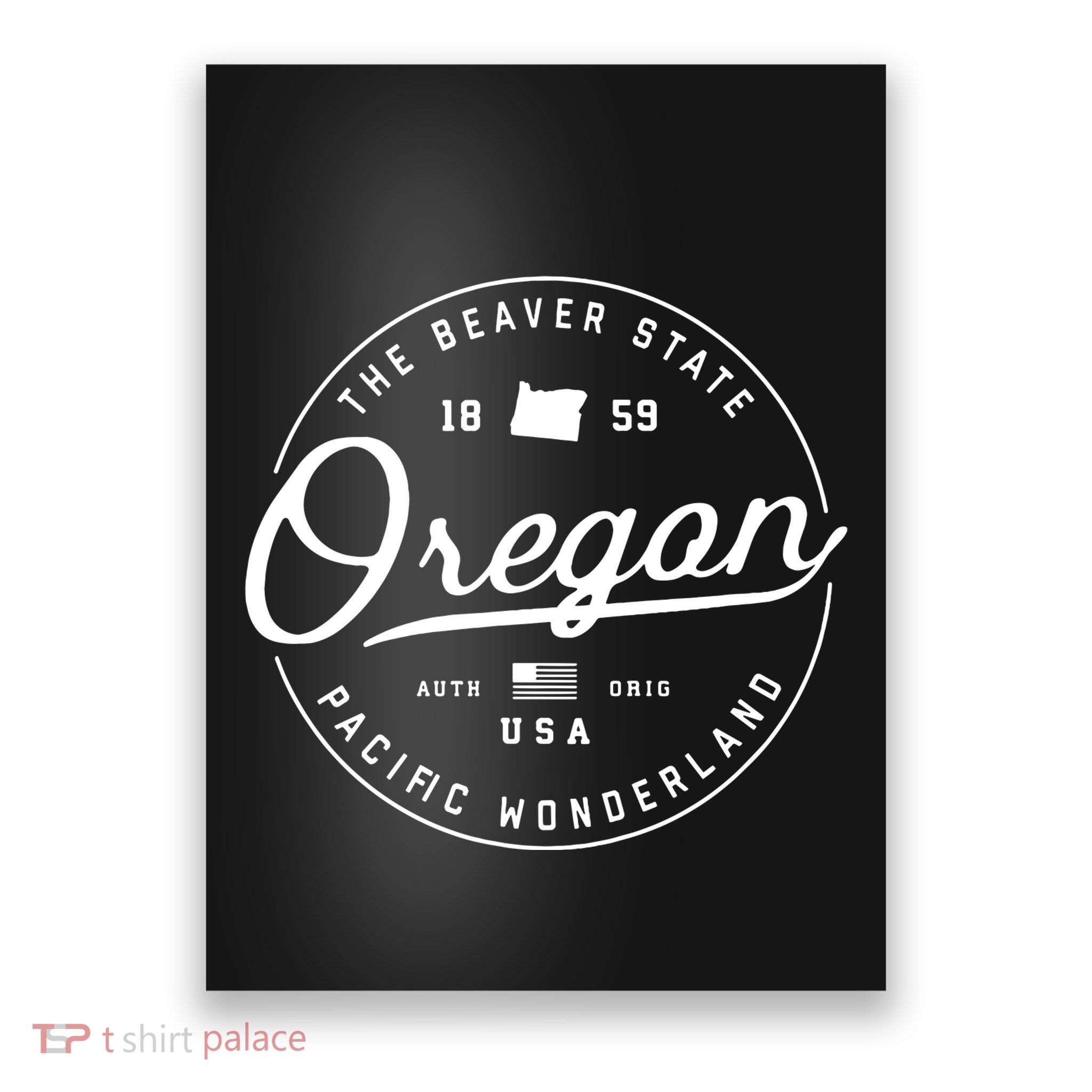 Oregon Or Travel Vacation State Slogan Poster