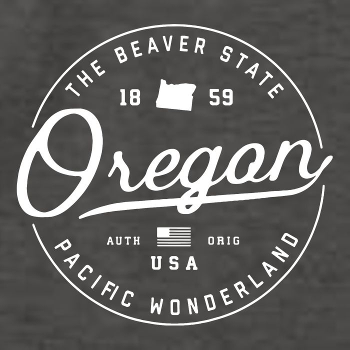 Oregon Or Travel Vacation State Slogan Vector Backpack