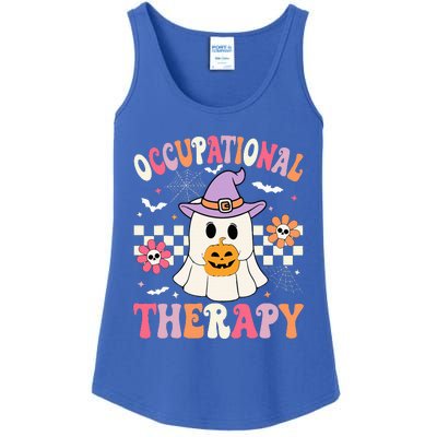 OT Occupational Therapy Halloween Retro Ghost OT Halloween Ladies Essential Tank