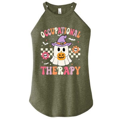 OT Occupational Therapy Halloween Retro Ghost OT Halloween Women’s Perfect Tri Rocker Tank