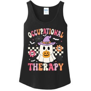 OT Occupational Therapy Halloween Retro Ghost OT Halloween Ladies Essential Tank