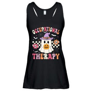 OT Occupational Therapy Halloween Retro Ghost OT Halloween Ladies Essential Flowy Tank