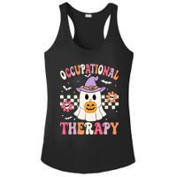 OT Occupational Therapy Halloween Retro Ghost OT Halloween Ladies PosiCharge Competitor Racerback Tank