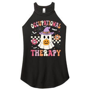 OT Occupational Therapy Halloween Retro Ghost OT Halloween Women's Perfect Tri Rocker Tank