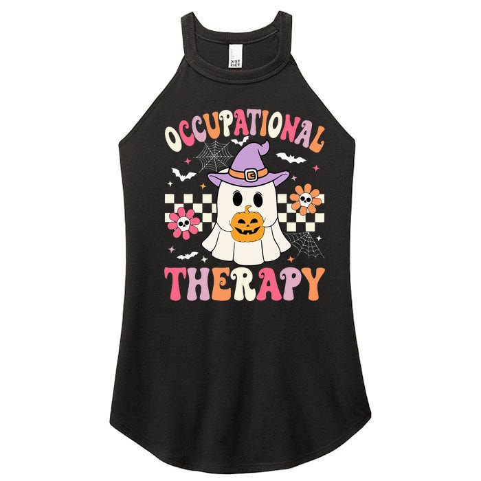 OT Occupational Therapy Halloween Retro Ghost OT Halloween Women's Perfect Tri Rocker Tank