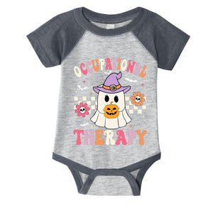 OT Occupational Therapy Halloween Retro Ghost OT Halloween Infant Baby Jersey Bodysuit