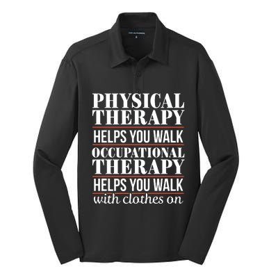 OT Occupational Therapy Assistant Physical Therapist Silk Touch Performance Long Sleeve Polo