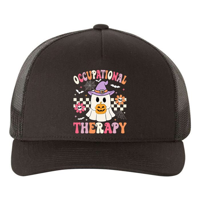 Ot Occupational Therapy Halloween Retro Ghost Ot Halloween Yupoong Adult 5-Panel Trucker Hat