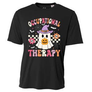 Ot Occupational Therapy Halloween Retro Ghost Ot Halloween Cooling Performance Crew T-Shirt