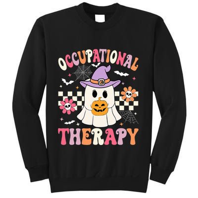 Ot Occupational Therapy Halloween Retro Ghost Ot Halloween Sweatshirt
