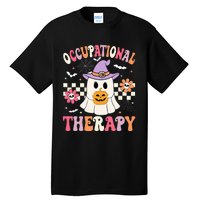 Ot Occupational Therapy Halloween Retro Ghost Ot Halloween Tall T-Shirt