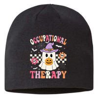 Ot Occupational Therapy Halloween Retro Ghost Ot Halloween Sustainable Beanie