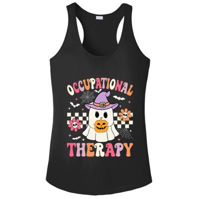 Ot Occupational Therapy Halloween Retro Ghost Ot Halloween Ladies PosiCharge Competitor Racerback Tank