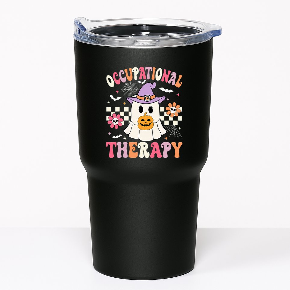 Ot Occupational Therapy Halloween Retro Ghost Ot Halloween Tumbler